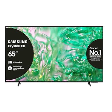 Samsung Smart TV 65" UE65DU8070UXZT, Crystal UHD 4K, 4K Upscaling, Airslim Design, DVBT-2, Q-Symphony & Adaptive Sound, Integrato con Bixby, comp con Alexa e Google Assistant, Black 2024