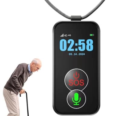 Dispositivo Di Allarme Di Emergenza Per Anziani, Collana Indossabile Con Pulsante SOS, Rilevamento Cadute Anomale, Chiamate Vocali 4G Intelligenti, Posizionamento GPS, Impermeabile IPX6, Per Anziani