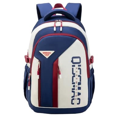 Amythe Zaino Scuola Ragazzo Media e Superiore, 2025 Zaino Scuola Ragazzi Adolescenti Impermeabile per 15.6" Laptop, Zaini Elementare Casual Leggero e Moda 20L-Blu