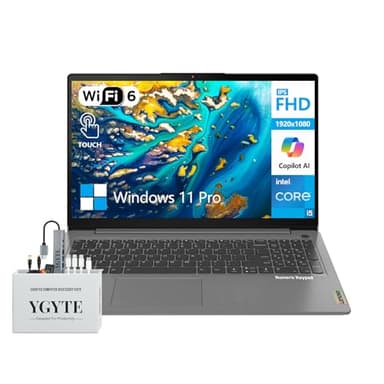 Lenovo Ideapad 3i - Computer portatile touchscreen da 15 pollici, FHD 15,6 pollici, schermo touch screen per studenti universitari, Intel Core i5 Office Lifetime, 20 GB RAM 1 TB SSD + 512 GB PSSD,