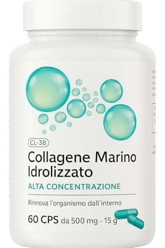 Collagene Marino Idrolizzato con Acido Ialuronico e Vitamina C – Integratore per Pelle, Articolazioni e Ossa – Alta Biodisponibilità – 60 Compresse da 500mg - AlohaLabs CL-38