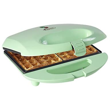 Bestron Waffle Maker, piastra per waffle a forma di belga, macchina per waffle con antiaderente & indicatoro luminso, collezione Sweet Dreams, 700 watt, colore: Verde