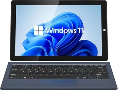 AWOW Tablet PC W-11 da 10,1" con Gen12 N100, 12 GB LPDDR5, 256 GB UFS, touchscreen e tastiera QWERTZ tedesca rimovibile, mini laptop 2 in 1 (senza penna)