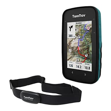 TwoNav Cross Plus (32 GB) + Pulsometro torace, GPS con schermo da 3,2 pollici per MTB, ciclismo, trekking o escursionismo con carte incluse. Colore Turchese