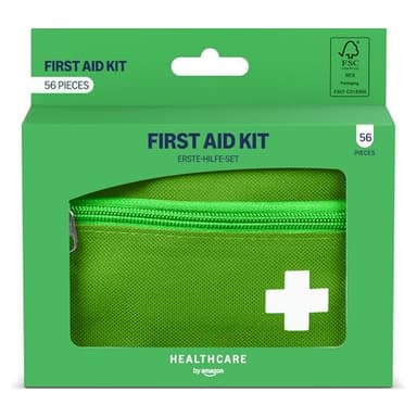 Healthcare by Amazon - Kit di pronto soccorso, Verde, 56 unità (In precedenza un marchio Amazon Basic Care, stesso prodotto)