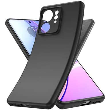 YESARMOR Nero Cover Silicone Morbido Custodia - per Motorola Edge 40, Anti Ingiallimento, Silicone morbido TPU, Custodia dal Assorbimento degli Urti