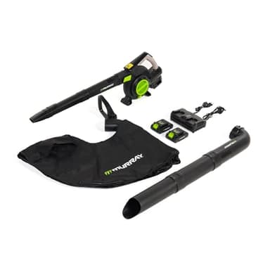 Murray Soffiatore e Aspiratore di Foglie a Batteria 20V 3-in-1 MU-BAT-VB270-KIT – Motore Brushless, Controllo Intelligente, 4 Velocità +TURBO, Sacco Raccoglipolvere da 45L, Montaggio Rapido