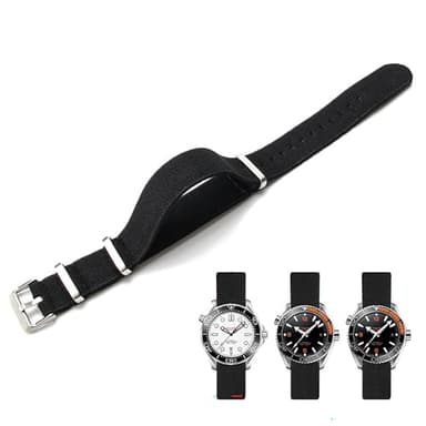 Cinturino per Orologio in Nylon Elastico 18mm 20mm 22mm Stile Nato Militare Strappo Paracadute Cinturini Sportivi di Ricambio in Tessuto Elastic Nylon Watch Strap per Uomo e Donna