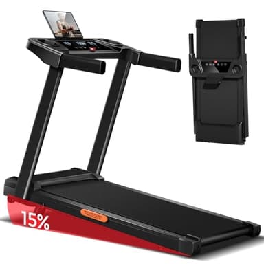 CURSOR Tapis Roulant Salvaspazio con Inclinazione 15%, Tapis Roulant Elettrico 12KM/H con 3.0HP Motore Silenzioso, Treadmill for home, Max 136KG