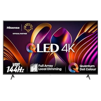 Hisense TV 55" QLED 4K 144Hz 55E77NQ PRO, Smart TV VIDAA U7, Dolby Vision IQ, HDR 10+ Adaptive, 144hz Game Mode PRO, Dolby Atmos 2.1, Alexa Built-in, Tuner DVB-T2/S2 HEVC 10, lativù 4K, 55'', 2024
