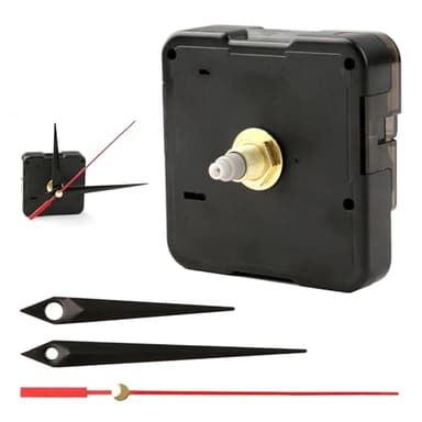 Kit Meccanismo Orologio da Parete 16mm, Meccanismi per Orologi da Parete al Quarzo Silenzioso, Completo di Lancette, Perfetto per Creazioni Fai Da Te Decorazioni, Precisione e Affidabilità