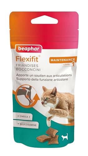 Beaphar Flexifit Bits, Integratore Articolare per Gatti, Con Omega 3 e Glucosamina, per Articolazioni Flessibili e Ossa Forti, 35 g