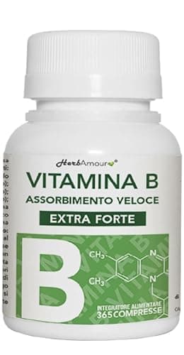 VITAMINA B EXTRA FORTE I 365 Compresse (Scorta Per 12 Mesi)| Complex di Vitamina B con Vitamina B1, B2, B3, B5, B6, B12, con Biotina, Acido Folico e Vitamina B12
