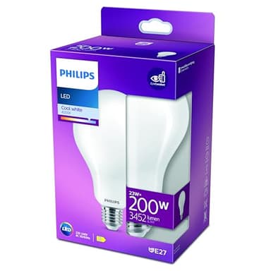 Philips LED Lampadina Goccia, Equivalente a 200W, Attacco E27, Luce Bianca Fredda, Non Dimmerabile, 95 mm x 165 mm