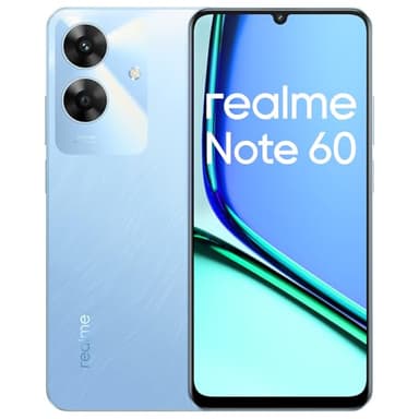 realme Note 60 Smartphone Android, 4G Telefono Cellulare Dual SIM, 90Hz Display LCD da 6.74", 3GB RAM 64GB ROM, Batteria da 5000 mAh, 32MP Fotocamera chiara, Blu, senza Adattatore