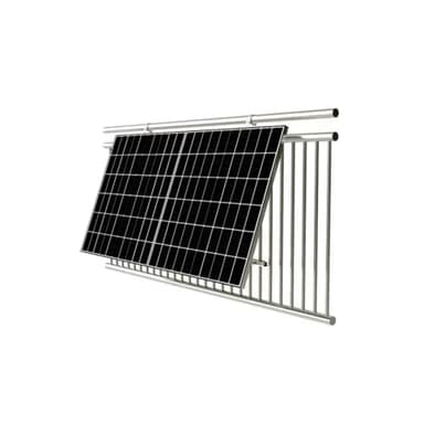 MAPLES Kit staffe per kit fotovoltaico da balcone, per tutti i pannelli solari,in lega di alluminio, per pannelli solari,per ringhiera e balcone,angolo regolabile 0° o 15-30°, facile installazione