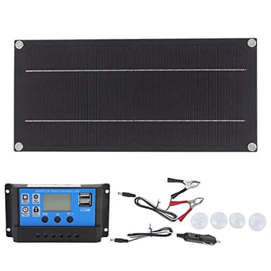 Kit Pannello Solare in Silicio Monocristallino da 600 W 18 V, Kit di Ricarica Batteria Controller Caricabatterie 12 V 24 V 100 A, per Agricoltura All'aperto