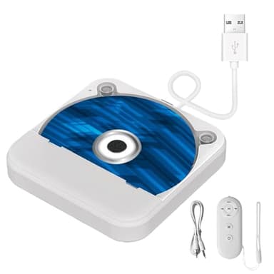 Bekasa Lettore CD per auto, lettore CD esterno USB Plug-And-Play, lettore CD portatile porta AUX, telecomando, scatola di conversione audio, cavo USB, compatibile con audio auto, TV, computer