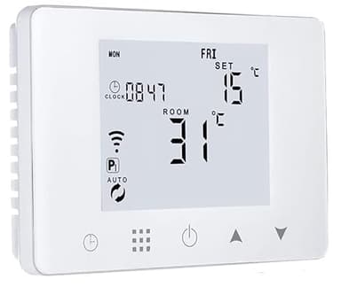 Cronotermostato digitale wi-fi da parete o per cassetta 503 alexa google ios android crono termostato programmabile per caldaia a gas 220v Bianco