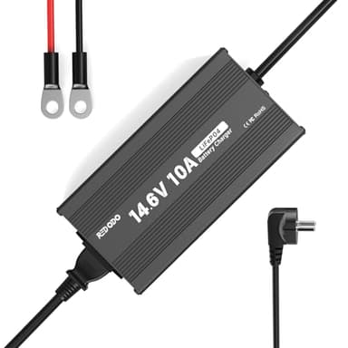 Redodo 14,6V 10A Caricabatterie Lifepo4 per Batterie Litio, Carica Veloce, Alta Efficienza di Carica, Progettato per Caricare Batterie LiFePO4 a Ciclo Profondo