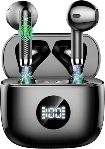 Cuffie Bluetooth Auricolari Bluetooth 5.4, Cuffie Wireless con 4 ENC Cancellazione Rumore Mic, Cuffie in Ear 40 Ore di Riproduzione, Cuffie Senza Filo HiFi Stereo IP7 Impermeabili per iOS & Android