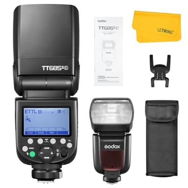 Godox TT685II-C TTL Flash Speedlite, HSS 1/8000s GN60 2.4G Wireless X System Transmisson Flash TTL Compatibile con Fotocamere Canon EOS