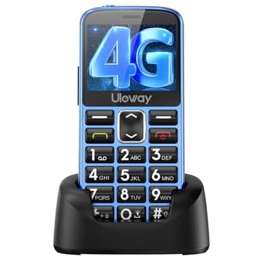 Tosaju 4G Senior Mobile Phone Cellulare per Anziani Solo Chiamate Telefono Mobile Senza Contratto Facile da Usare con Pulsante SOS USB Tipo C 1000 mAh Batteria
