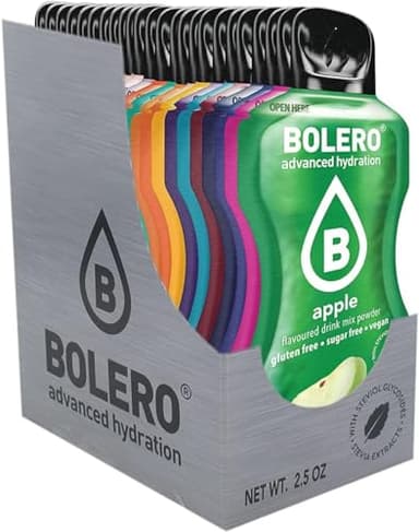 Bolero Drink 24 Bustine mix 3gr Gusti Diversi Assortimento alla Frutta Preparato Polvere Solubile Per Bevanda Fresca in Acqua, 72 grammi dolcificato stevia, 0.07 kilograms