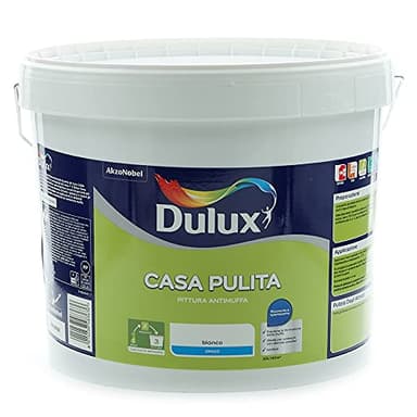 Dulux Casa Pulita Singolo Pittura per Interni Antimuffa Rimuove e Protegge Da Muffe e Funghi, 10 Litri, Bianco, 10L