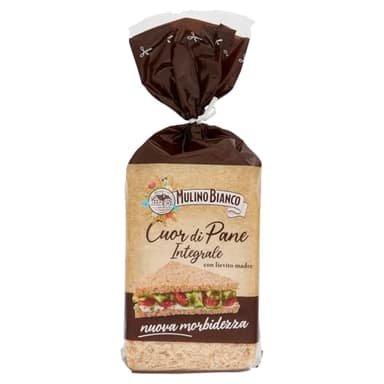 Mulino Bianco Cuor di Pane Integrale Senza Crosta, Ottimo per Tramezzini, Sandwich e Tartine, 325 g