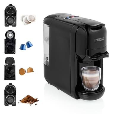 Princess Macchina da caffè multi capsula in acciaio 3 in 1-19 bar - 0,6 L - adatta per Nespresso, Dolce Gusto e varie capsule o cialde ESE - 249452