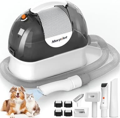 Morpilot Tosatrice per cani con aspirapolvere, super aspirazione con 12000 Pa aspira il 99,99% dei peli di animali domestici