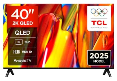 TCL 40V5C TV LED Direct QLED Full HD Smart da 40" con Android TV e HDR - Compatibile con Google Cast e Google Home, design sottile