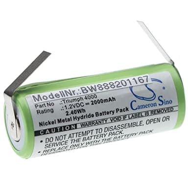 vhbw batteria sostituisce Oral-B 3745, 3761, 3762 per spazzolino elettrico (2000mAh, 1,2V, NiMH)
