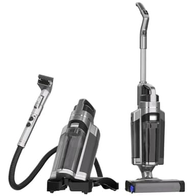 Vozascly W12 Pro Aspirapolvere Lavapavimenti, 4 in 1 Aspirapolvere Senza Fili Intelligente, Montaggio e Conversione, 40Min, Pulizia dei Bordi, Pulizia a Umido e a Secco di Coperte, Vetri e Pavimenti
