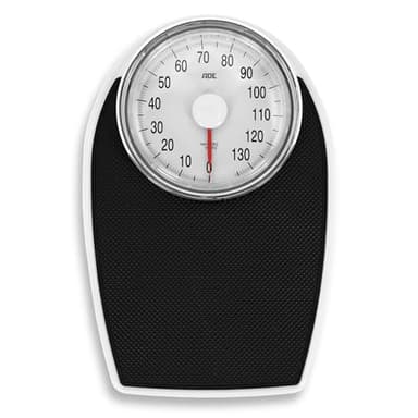 ADE Bilancia pesapersone meccanica in look retrò | superficie di pesata antiscivolo | bilancia pesapersone analogica con ampio display | senza batteria | fino a 136 kg | nero