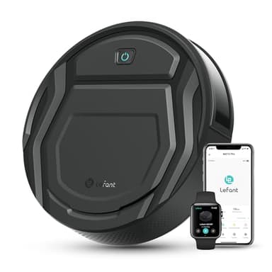LEFANT Robot Aspirapolvere con 2200Pa, Senza Grovigli,7,6cm Ultra Sottile,Autocaricante,Wi-Fi/App/Alexa,120 Minuti,6 Modalità di Pulizia,Ideale per Peli di Animali Domestici,Pavimenti Duri M210-Pro