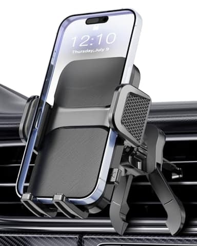 Hoppac Porta Telefono Auto Bocchette Aria, Supporto Cellulare Automobile Gancio, Rotazione a 360 Gradi e Rilascio Rapido, Reggi Poggia Universale Smartphone iPhone Max Android 4-7"