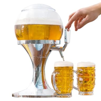 InnovaGoods Ball Dispenser di Birra refrigerante, Acrilico, Argento, 24x24x42 cm