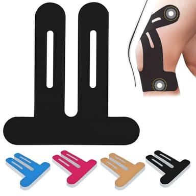 LiangMai 10 pezzi Nastro Kinesiologico Ginocchio pretagliato - Knee Tape Kinesiologico precut kinesio tape, impermeabile nastro fisioterapico professionale dolore al ginocchio correzione posturale