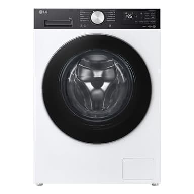 LG F2NX50S9TKC Lavatrice Slim 9 kg Next AI DD, Classe A -30%, 1200 Giri, Programma AI Wash con Intelligenza Artificiale, Wi-Fi, Allergy Care, TurboWash 360, Serie X5, White Black Pannel e Silver Knob