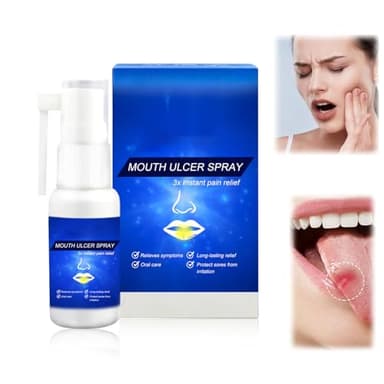 Spray Alleviare il Bocca, Spray Salute della Bocca, Spray Riparazione Gengive, Spray per la Cura Ulcera, Spray Lenitivo per la Bocca, Spray per Ulcera Orale, Sollievo dalla Secchezza della Bocca, 30ml