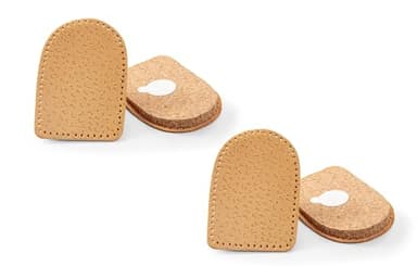 Kaps Solette in Sughero e Pelle (2 pezzi) – Confezione Doppia di Solette Autoadesive con Assorbimento Urti, Sollievo da Tendinite e Comfort, Conciatura Vegetale – Uso Quotidiano Per Uomo