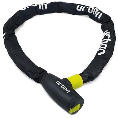 URBAN XK100 Lucchetto Bici Antifurto, Catena 100cm ø8mm Acciaio Temperato, Serratura ad Alta Sicurezza, Più Compatta e Facile da Trasportare, Antigraffio, Antifurto Versatile per Bici, Moto o Scooter