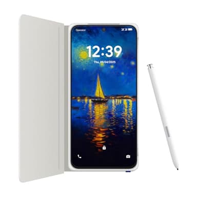 TCL NXTPAPER 60 Ultra 5G Smartphone Android, 7,2" FHD+, 12 GB RAM + 512 GB ROM, telefono con protezione per gli occhi, bianco lunare, con cover flip e stilo