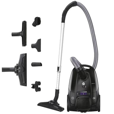 Hoover Aspirapolvere a traino con sacco Telios – Compatto, Silenzioso 69 dBA, Capacità sacco 3,5L, Leggero e con filo, Spazzola Parquet, Raggio d’azione 9,6 m, Filtro polvere EPA12 [TXLZ72HM]