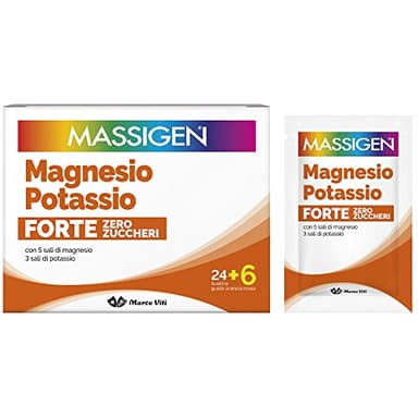 Massigen - Massigen Forte Zero Zuccheri Integratore Magnesio e Potassio 24+6 Buste 8gr - 945030791