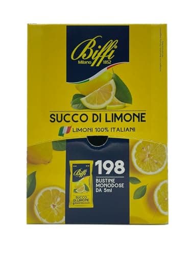 Biffi - Succo di Limone - Monodose - 198 Bustine monoporzione da 5 ml