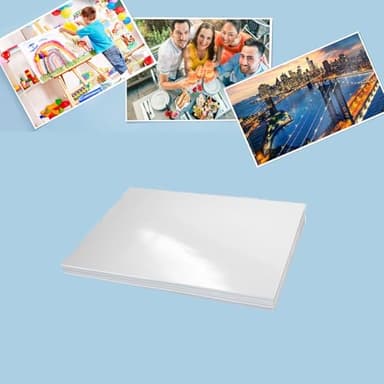 Wenrescry Carta fotografica A4 lucida, 50 fogli, 200 g/m², ad asciugatura immediata, ideale per stampanti a getto d'inchiostro, carta fotografica, bianco brillante