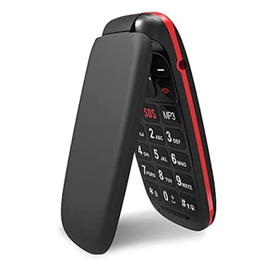 ukuu Telefono Cellulare per Anziani, GSM Cellulare per Anziani con Tasti Grandi Display 1.8" Supporto SIM Doppio, Chiamata Rapida 800mAh Batteria Lungo Standby - Nero